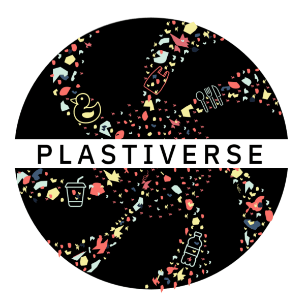 Plastiverse logo - plastic pollution research hub